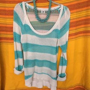 ROXY Striped Knit Sweater